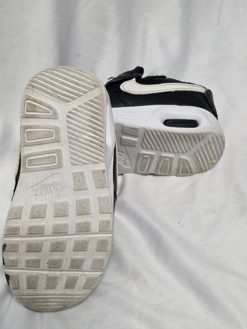 Nike Kids Black and White Hook-and-Loop Sneakers